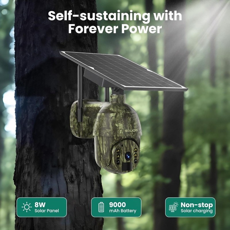 Wireless Outdoor Solar Security Camera with 4G LTE Cellular Connectivity 360 gallery