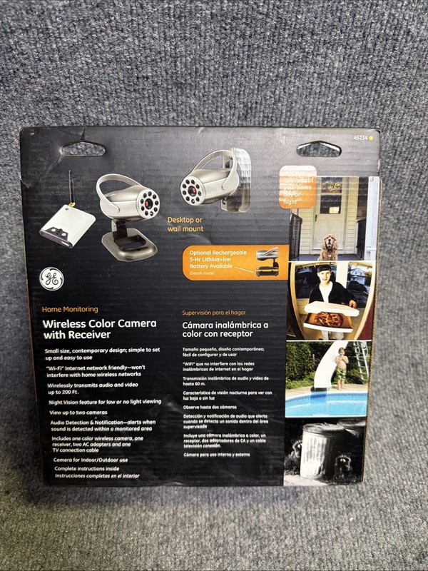 GE Home Monitoring Wireless Color Camera with Receiver 45234 BRAND NEW gallery