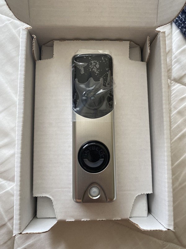 Alarm.com Skybell Slim Line Doorbell Camera Silver gallery