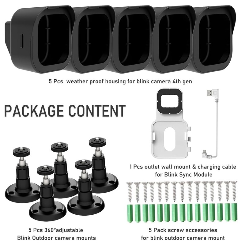 Blink Outdoor Camera Mount 5Pack - Protective Housing and 360 Degree Adjustab... gallery