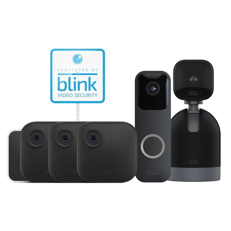 Blink Whole Home Security Camera System Wireless Indoor/Outdoor 4 HD Cam Bundle.
