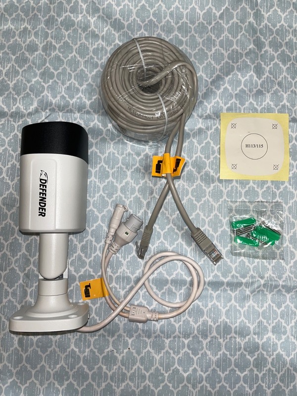 Defender Sentinel 4K PoE Security Camera NS8MPCB1 w/ Ethernet Cable Tested