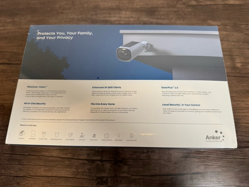 Eufy Security eufyCam E40 2-Cam Kit 2K Solar Security Camera & HomeBase 2 NEW gallery
