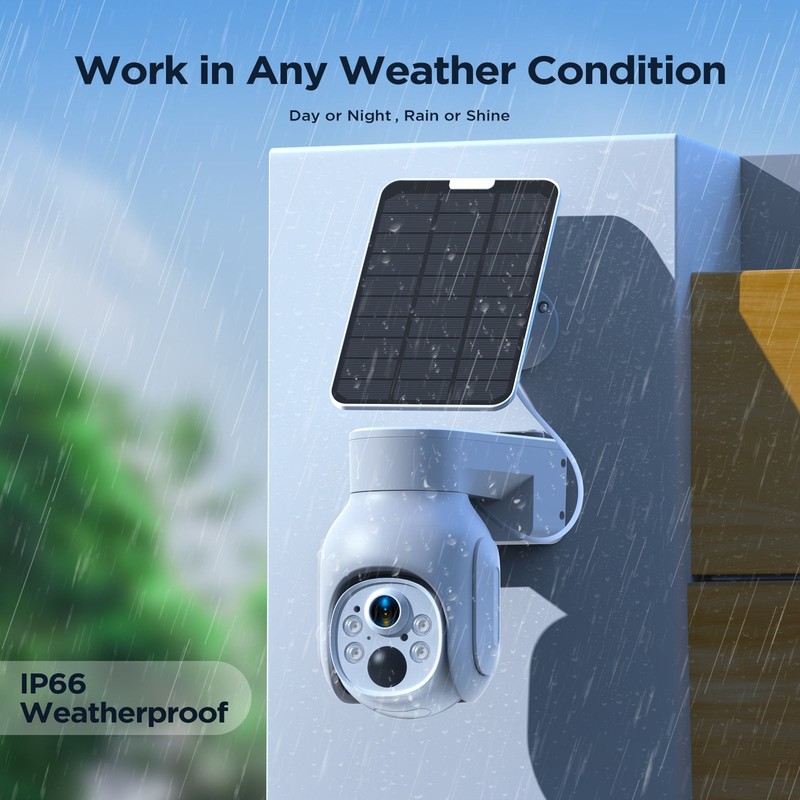 4MP Solar Battery Powered Security Camera System with 10CH WiFi NVR 2-Way Talk gallery