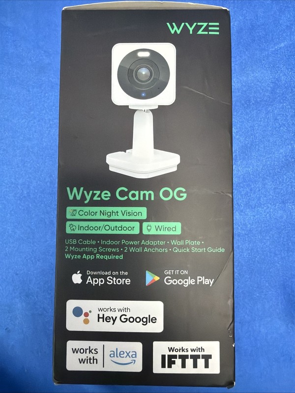 Wyze Cam OG 1080p HD Wired Indoor Outdoor Security Camera Spotlight Sealed gallery