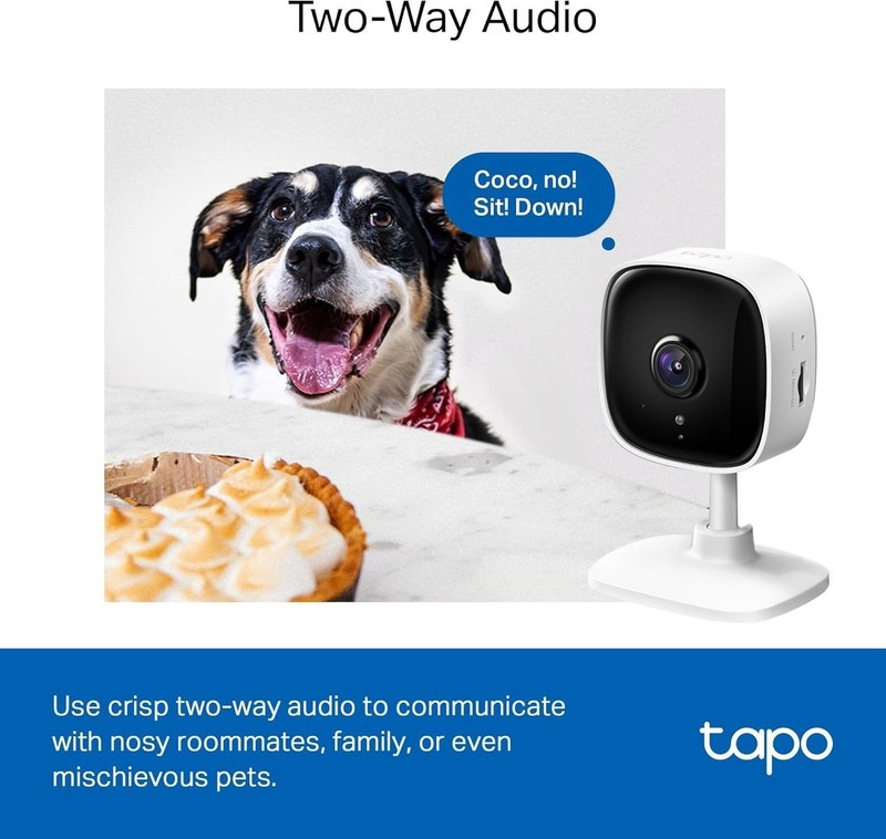 Tapo 1080P Indoor Wired Security Camera 4 Pack Night Vision Audio Alexa C100 gallery