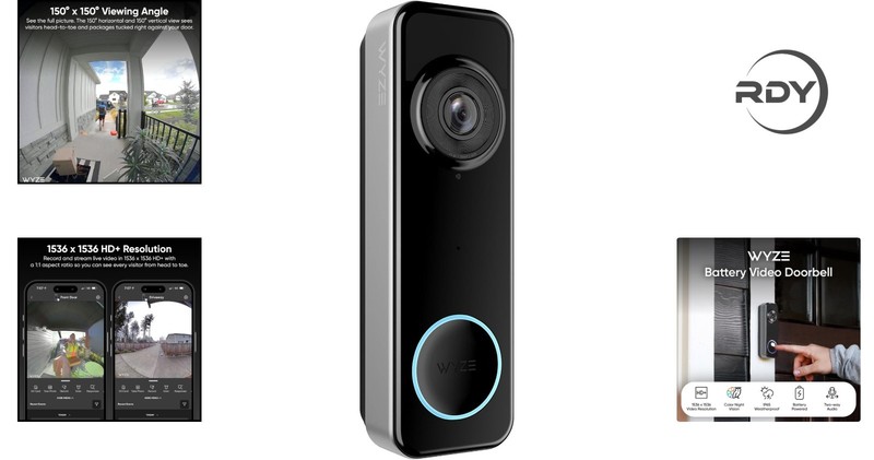 Advanced Outdoor Video Doorbell: 1536 HD, Color Night Vision & Flexibility gallery