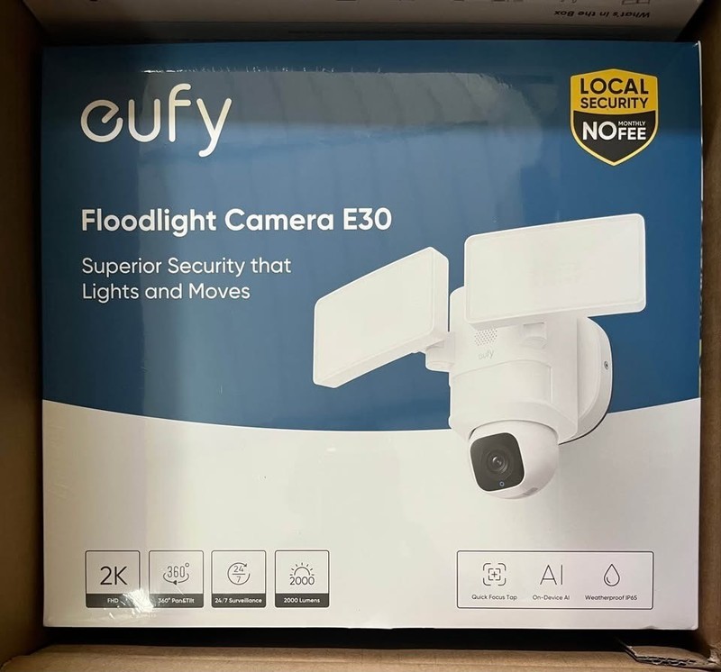 eufy Security Floodlight Camera E30, Security Camera Outdoor, 360° Pan & Tilt gallery