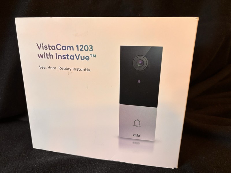 Ezlo VistaCam 1203 InstaVue. Doorbell camera with secure video & two-way Audio