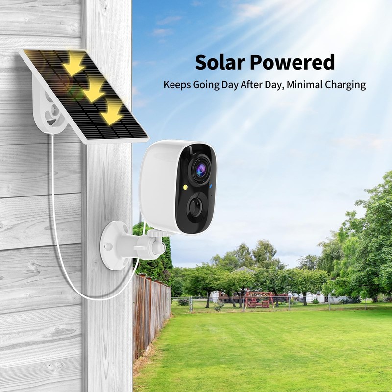 2K FHD Solar Powered Security Cameras Wireless Outdoor,WiFi Wireless Cameras,... gallery