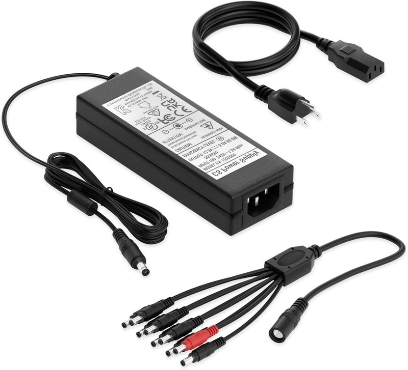 Universal 12V 5A Adapter with 9-Way Splitter Cable and Advanced Safety Features gallery