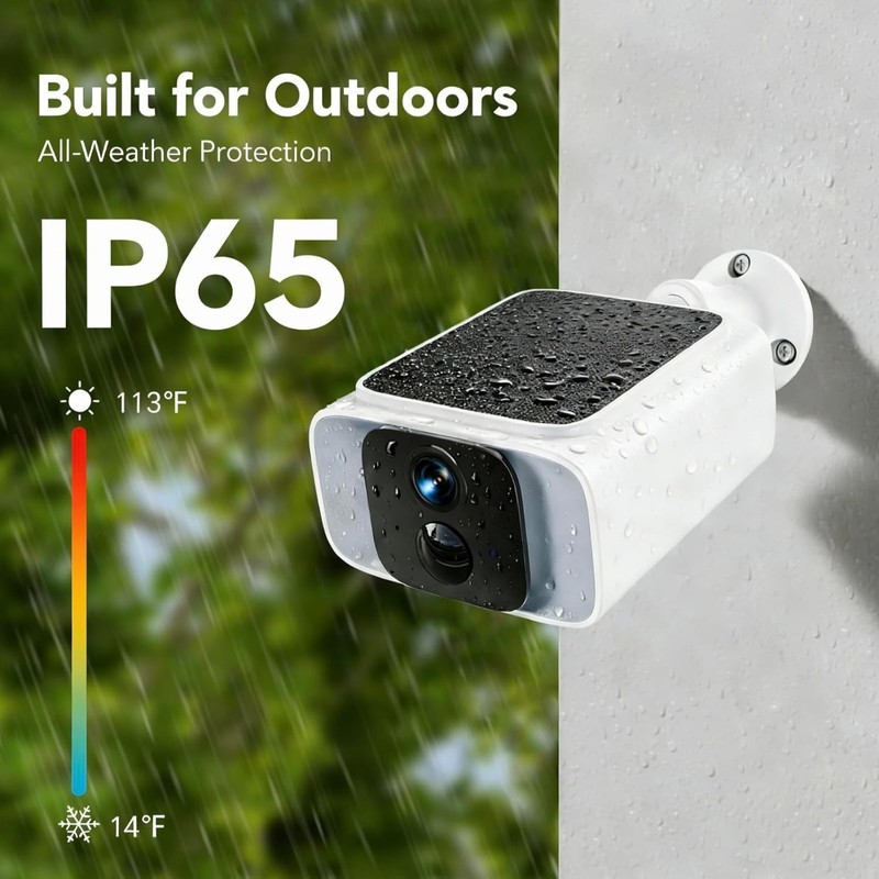 Solar Security Camera 4MP WiFi 2.4/5GHz Outdoor Color Night Vision gallery