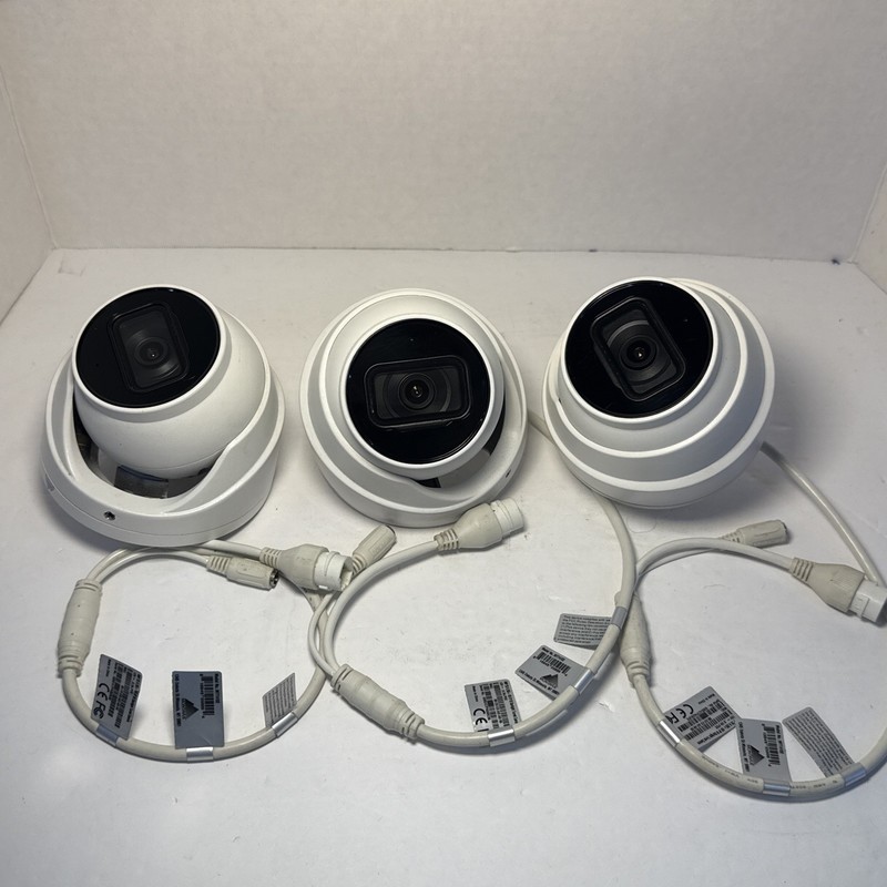 Lot of 3 Montavue MTT4102 4MP 2K IP PoE Turret Security Camera Audio Night Visio