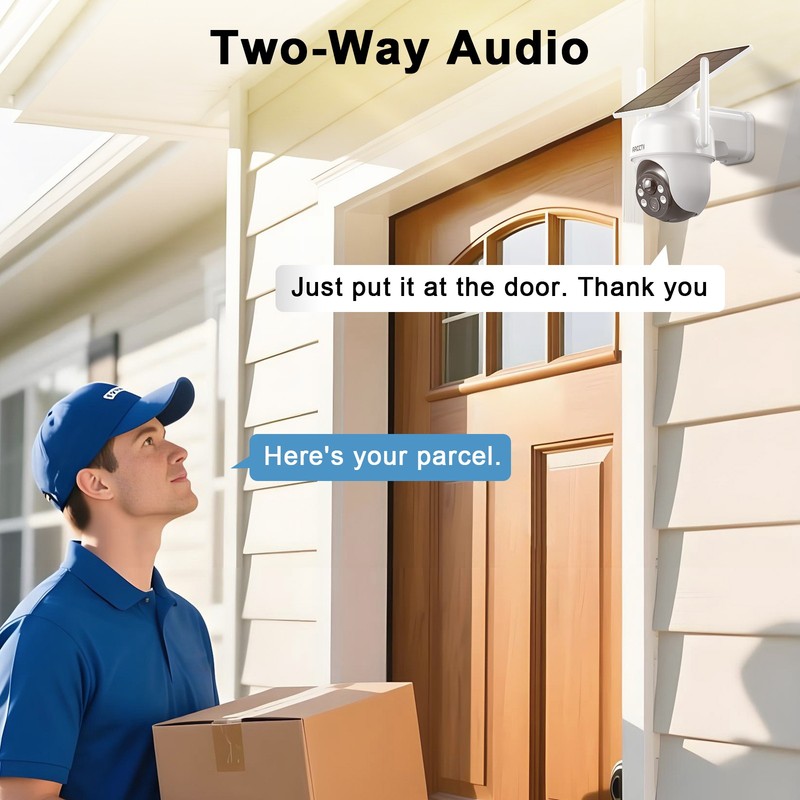 ARCCTV Wireless Outdoor Security Camera System Solar Battery Powered 2 Way Audio gallery