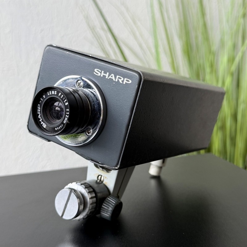 Vintage Sharp CCTV Security Camera w/ Lens Japanese Industrial Surveillance gallery