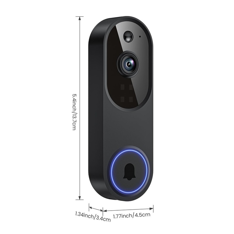 1080P Wireless Video Doorbell Camera Two-Way Audio Night Vision AI Cloud Storage gallery