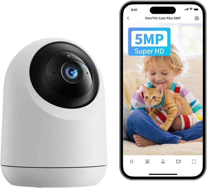3K Indoor Camera – 360° Baby & Pet Monitor with Night Vision & 2-Way Audio