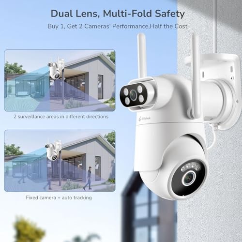 Dual Lens Security Camera 2K Wireless Outdoor PTZ Auto Tracking gallery