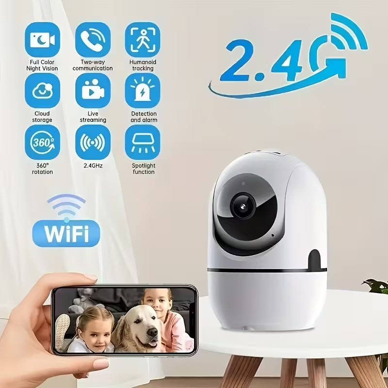 4MP 360° Indoor Smart Security Camera – Pan/Tilt, Alexa & Night Vision