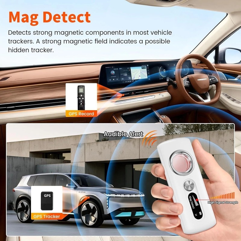 Wireless Hidden Camera Detector for Hotel, Portable 5-in-1 with OLED Screen gallery
