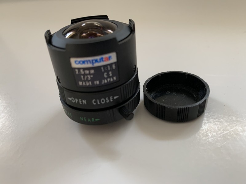 Computar Security Camera TV Adjustable Zoom Lens 1:1.6 2.6mm 1/3" CS Mount