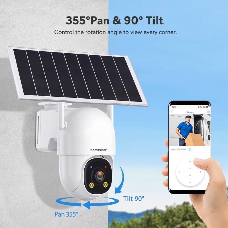 Wireless DualBand Security Camera AOV Solar Battery Powered 2K Auto Tracking gallery