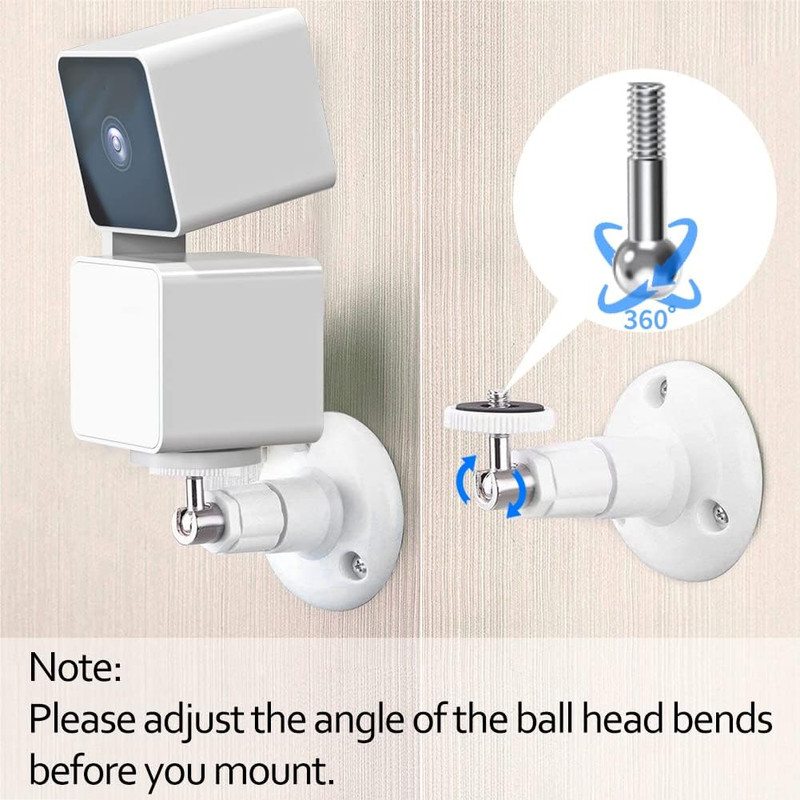 Wall Mount for Wyze Cam Pan V3 and Wyze Cam V4 and V3, 2 Pack 360 Degree Swivel gallery