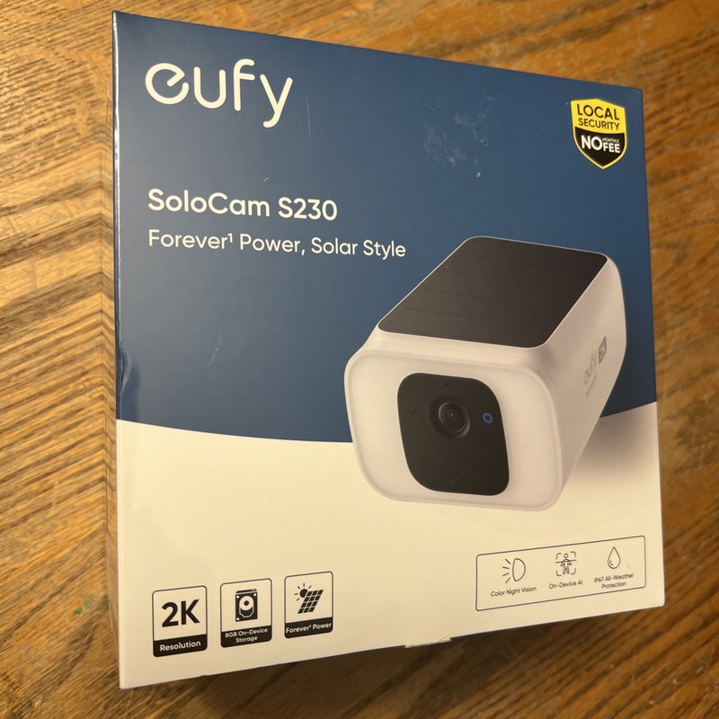 EUFY SOLOCAM S230 FOREVER POWER Wireless Outdoor Security Camera 2K T8124 New