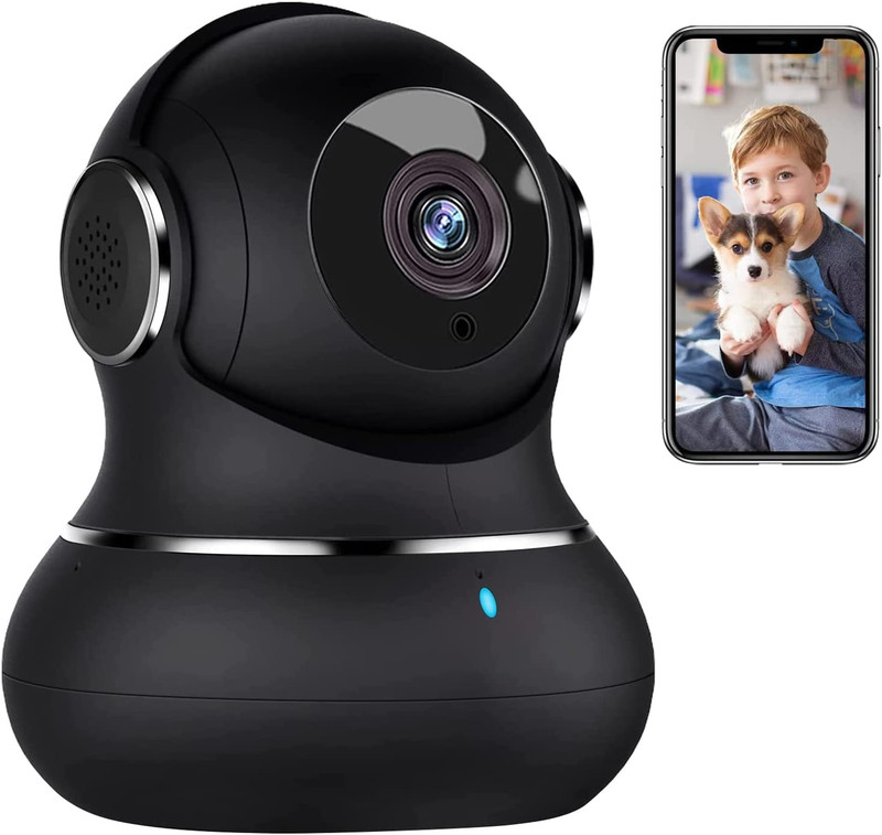 2K Indoor Security Camera, 360° Cameras for Home Security Indoor with Motion Det