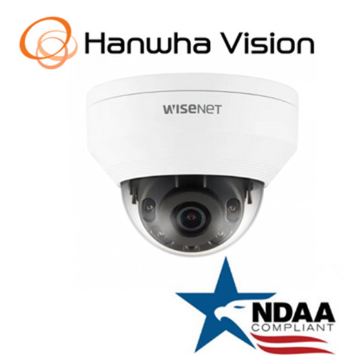 Hanwha Techwin QNV-8010R 5MP POE IR Dome NW IP SecurityCamera 2.8mm Fixed Lens