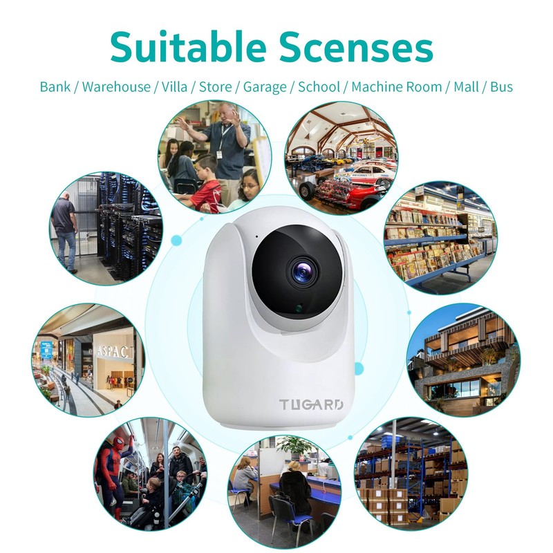 Indoor Security Camera,2.4G WiFi Cameras for Home Security,Pan Tilt 355°View ... gallery
