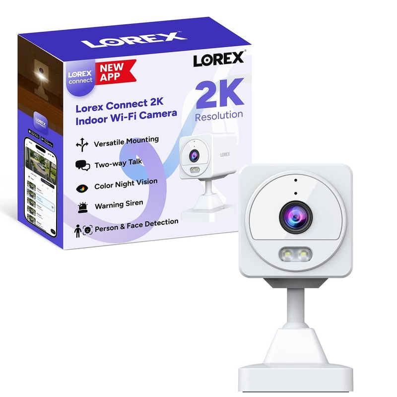 Connect 2K Indoor Wi-Fi Camera | New APP | Color Night Vision | Person & Face…