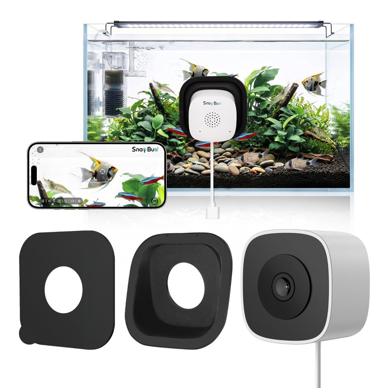2K AI Reptile & Aquarium Camera, Magnetic Mount, Close-Focus Lens, WiFi 24/7 Rec gallery