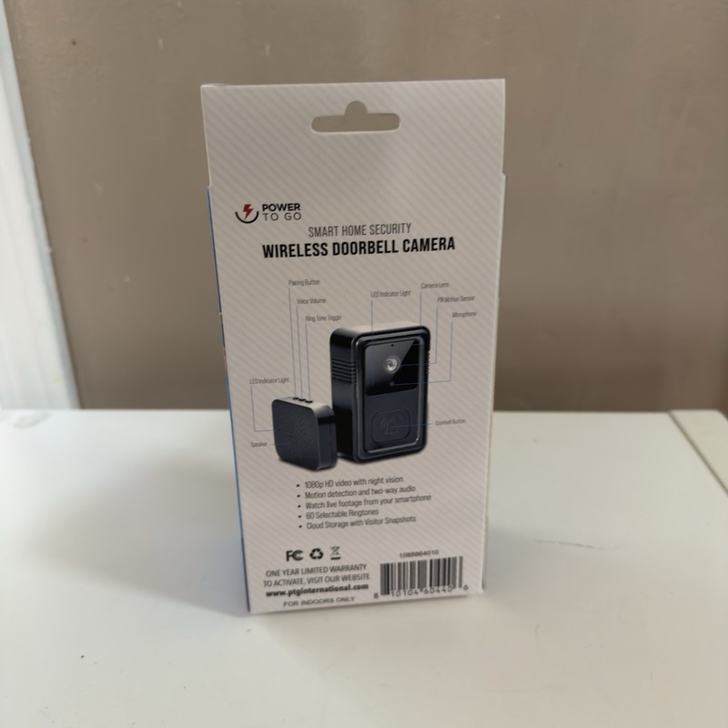 POWER TO GO-SMART HOME SECURITY WIRELESS DOORBELL CAMERA / NEW IN BOX gallery