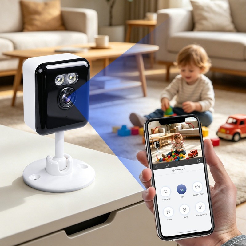 2K Smart Wireless WiFi Security Camera Indoor Night Vision 5G 2-Way Audio Camera gallery