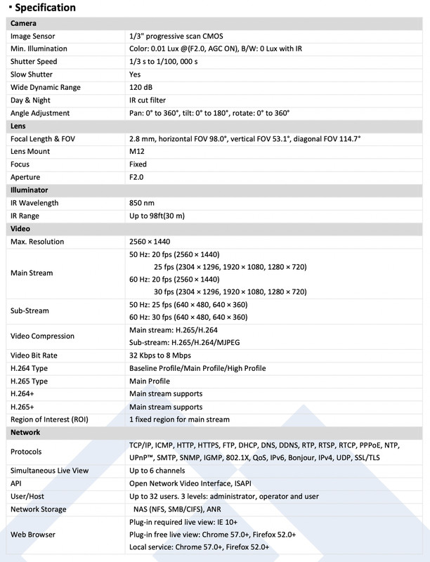 CMIP8042W-28MA 4MP Camera gallery
