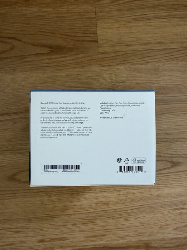 Ring - Spotlight Cam Plus Outdoor/Indoor Wireless 1080p Battery Camera - SEALED gallery