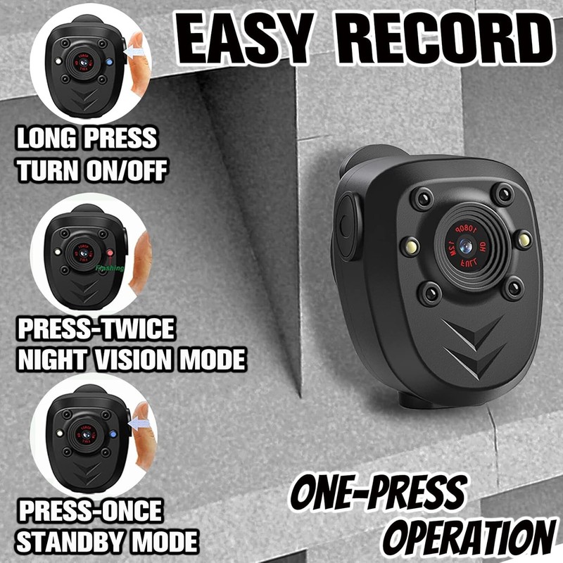 Camara De Cuerpo HD Con Grabacion De Audio Y Video Vision Nocturna Usable NUEVO. gallery
