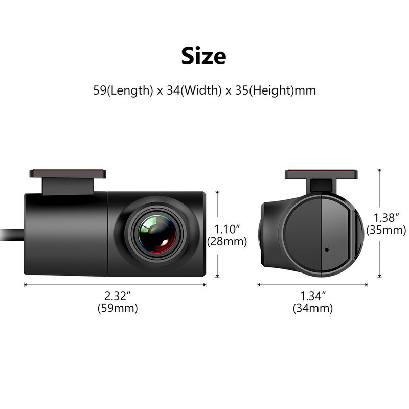 A100 Dashcam USB Type Front Camera For Eonon Android Head Unit w/DVR Function gallery