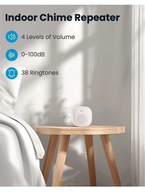 Doorbell Camera Wireless No Subscription -Wireless Video Doorbell 128sd Included gallery
