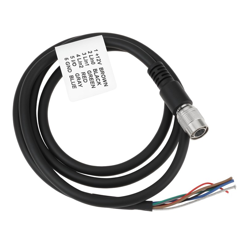 High Flex 6 Pin Cable HR10A7P6S For Hirose Basler GIGE AVT CCD Camera 1M