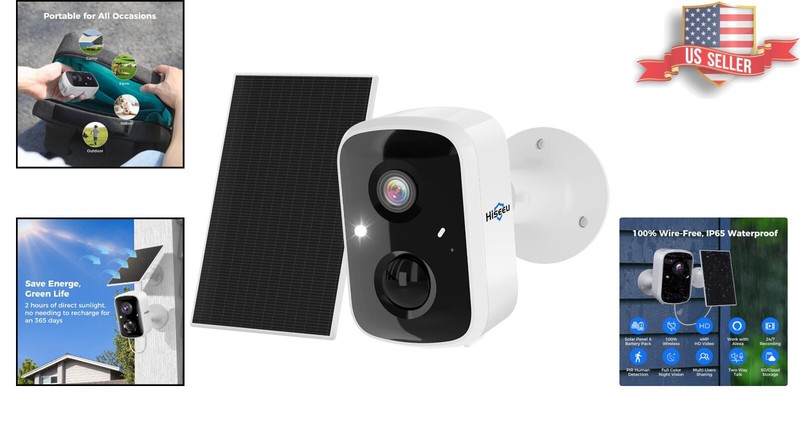 Compact Wireless Security Camera - Solar-Powered & Full Color Night Vision gallery