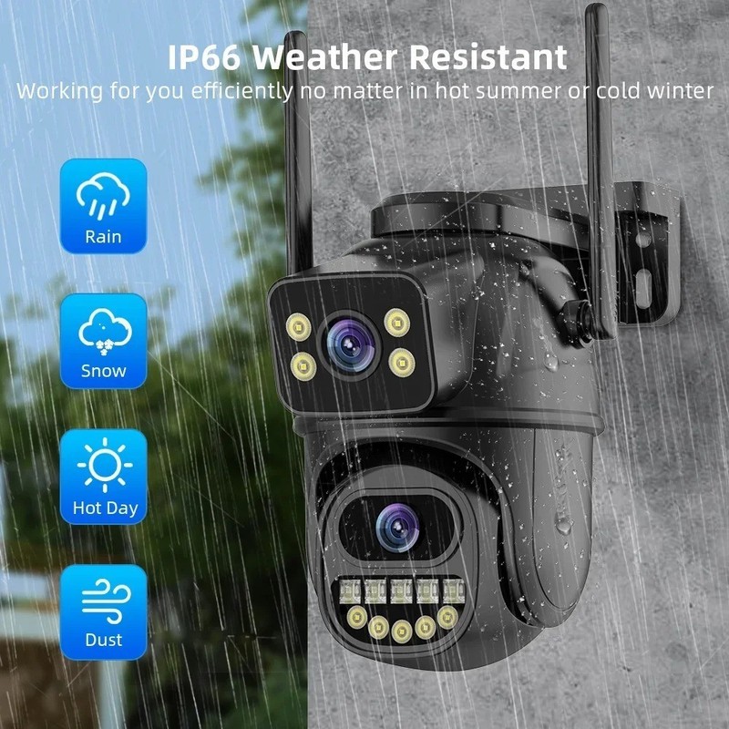 4K 8MP WiFi PTZ Security Camera Dual Lens 4X Zoom AI Human Detect Outdoor gallery