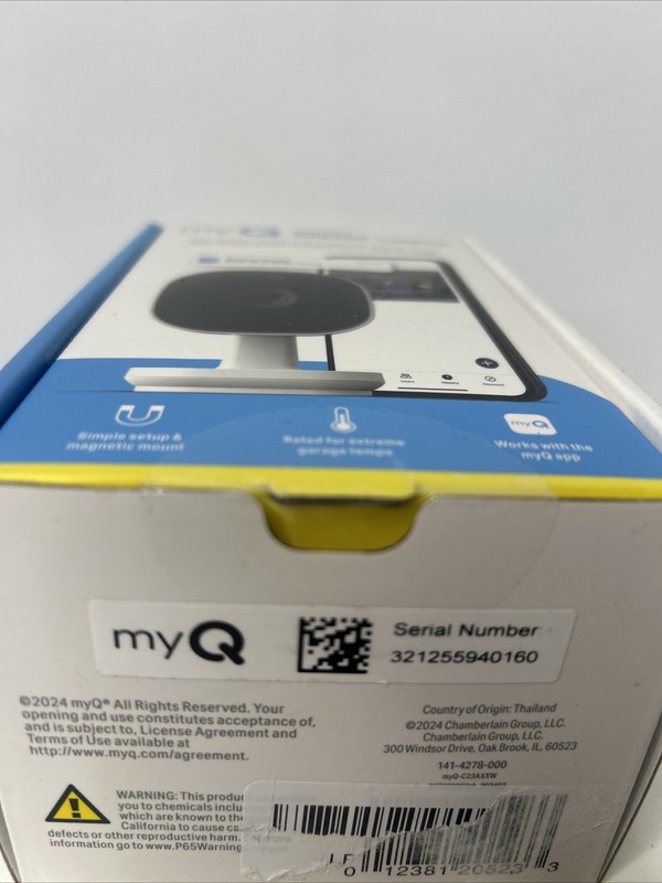 Chamberlain myQ Smart Garage HD 1080p Indoor Wi-Fi Security Camera - White gallery