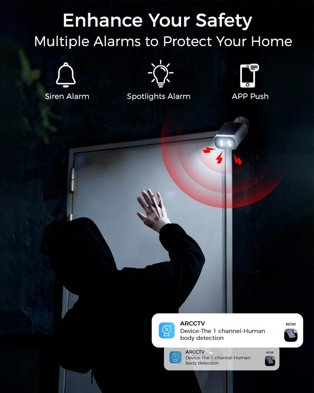 obligz Solar Security Cameras Wireless Outdoor, 4MP Cameras for Home Security... gallery