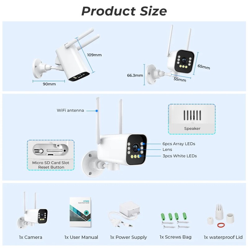 Wifi Outdoor PTZ Camera Bullet 8MP Automatic Tracking Waterproof Security Camera gallery