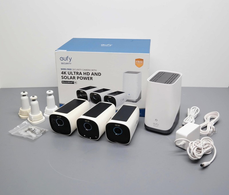 eufy eufyCam S330 Solar Power Wire-Free Security 3-Camera Kit T88721W1