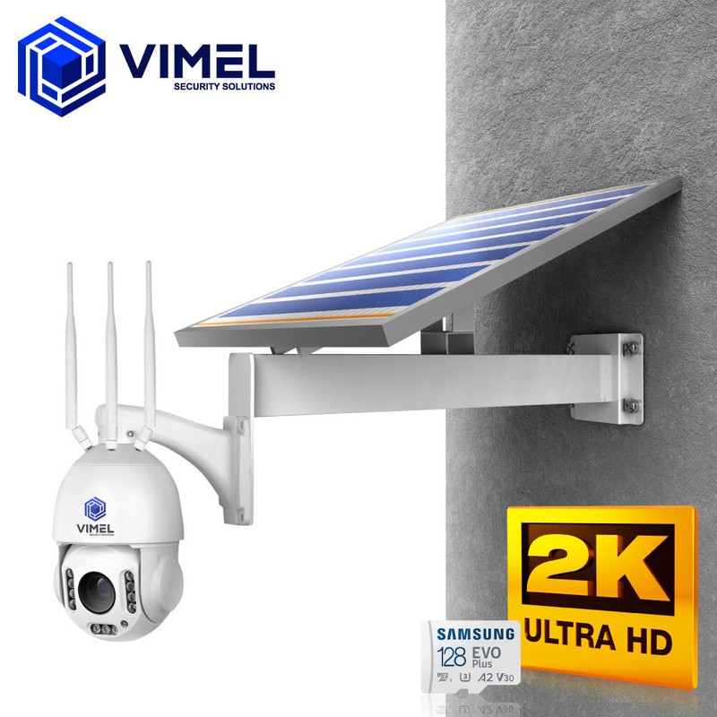 4G Security Camera Solar Battery SIM card PTZ Ultra HD 2K WIFI Home Outdoor Farm
