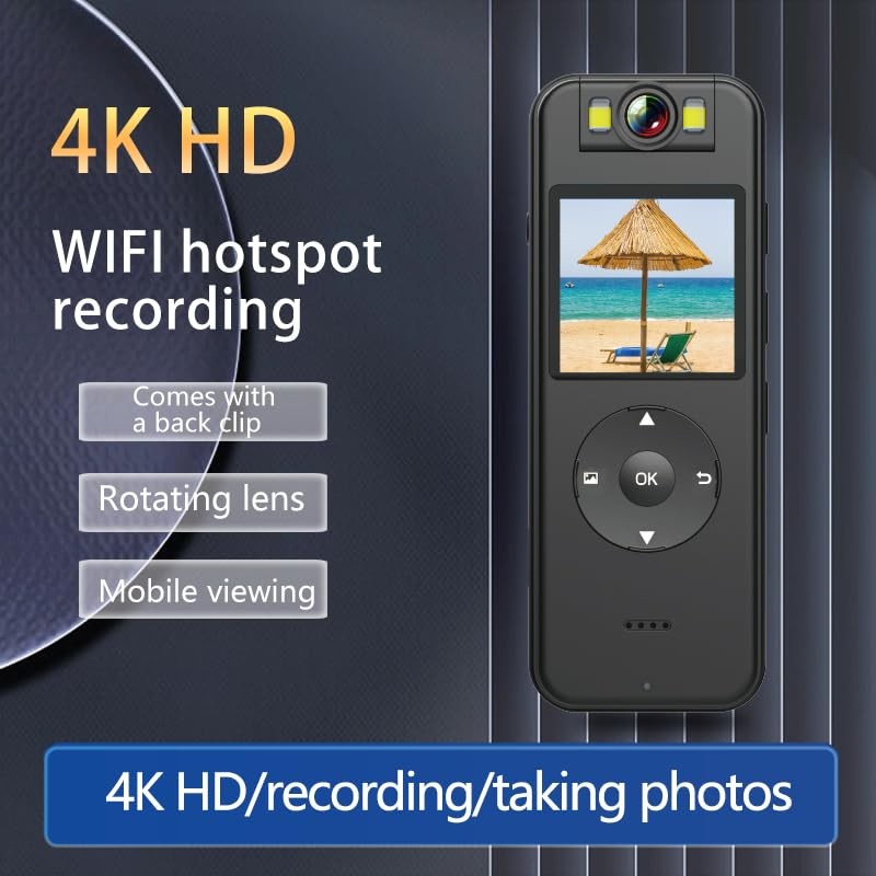 ,64GB Included, 4K UHD 30FPS Recording,1.4 in Screen Recorder, Body Cameras,W... gallery