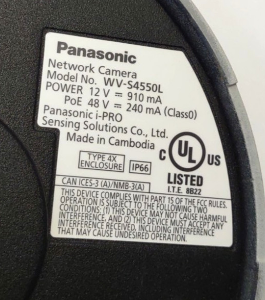 Panasonic WV-S4550L Network PoE i-PRO Camera gallery